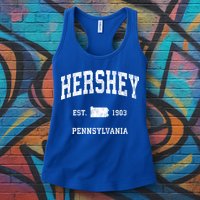 Hershey Pennsylvania Pa Vintage Athletic Sports Design Meaningful Gift Womens Tank Top