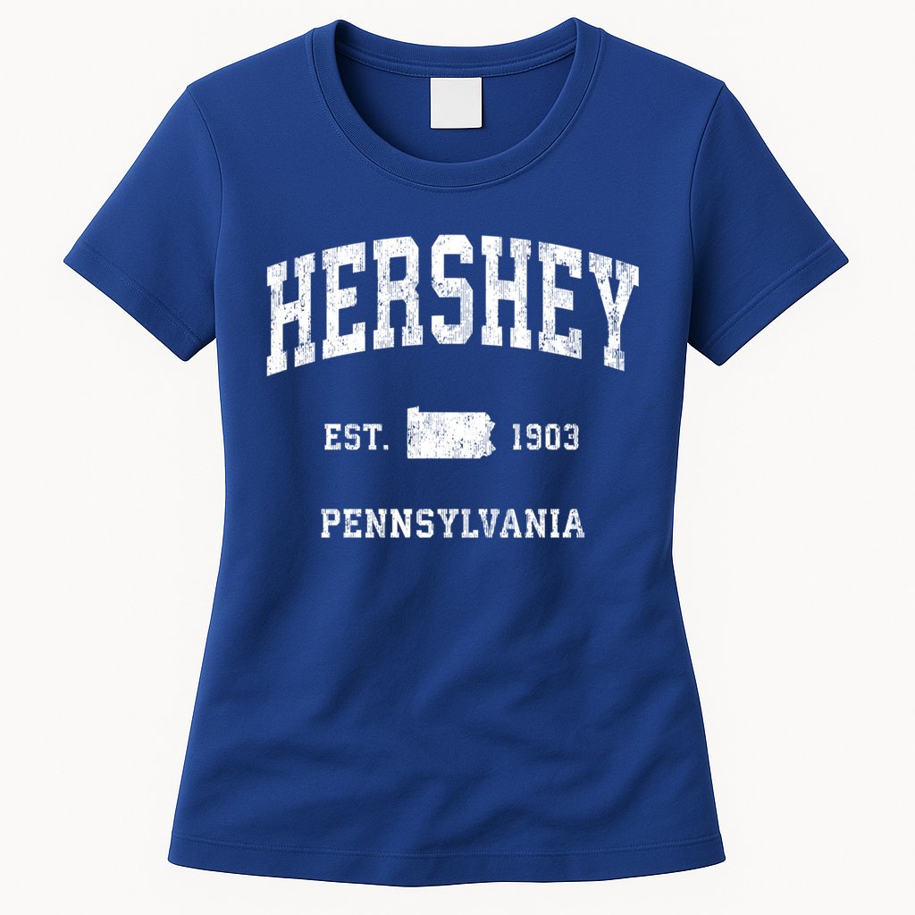 Hershey Pennsylvania Pa Vintage Athletic Sports Design Meaningful Gift Womens T-Shirt