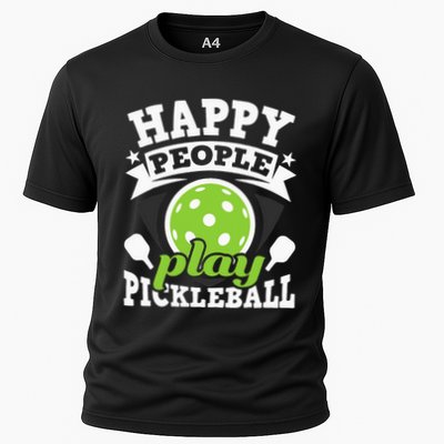 Happy People Play Pickleball Paddleball Player Performance Shirt