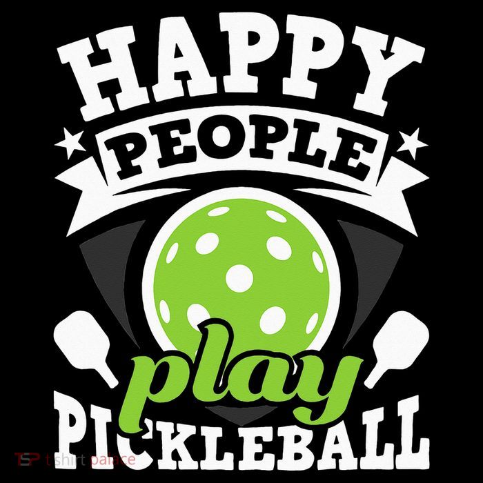 Happy People Play Pickleball Paddleball Player T-Shirt