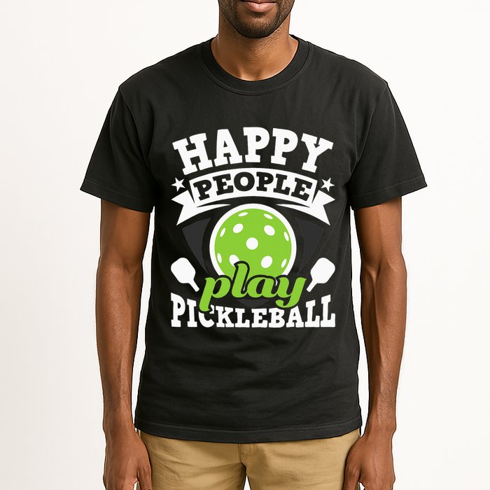 Happy People Play Pickleball Paddleball Player Tall T-Shirt