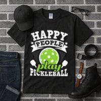 Happy People Play Pickleball Paddleball Player Tall T-Shirt