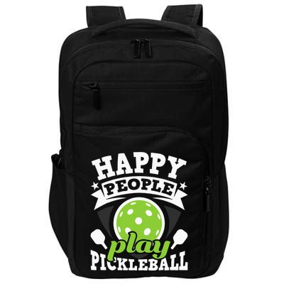 Happy People Play Pickleball Paddleball Player Impact Tech Backpack