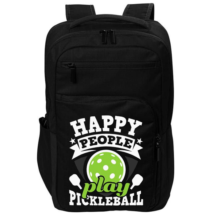 Happy People Play Pickleball Paddleball Player Impact Tech Backpack