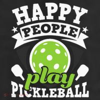 Happy People Play Pickleball Paddleball Player 11oz C Handle Ceramic Mug