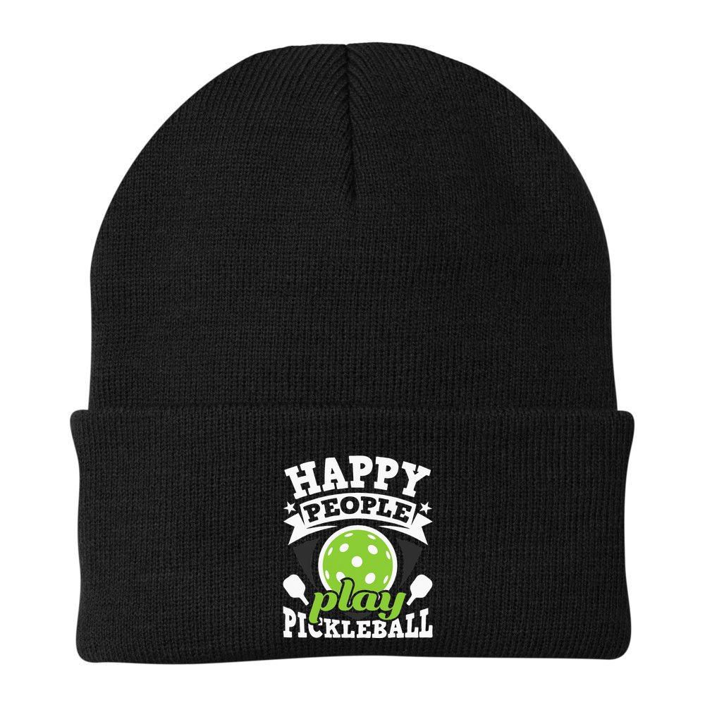 Happy People Play Pickleball Paddleball Player Beanie