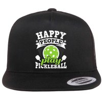 Happy People Play Pickleball Paddleball Player Flatbill Hat