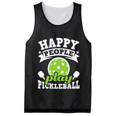 Happy People Play Pickleball Paddleball Player Mesh Reversible Basketball Jersey Tank