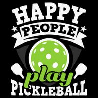 Happy People Play Pickleball Paddleball Player Magnet