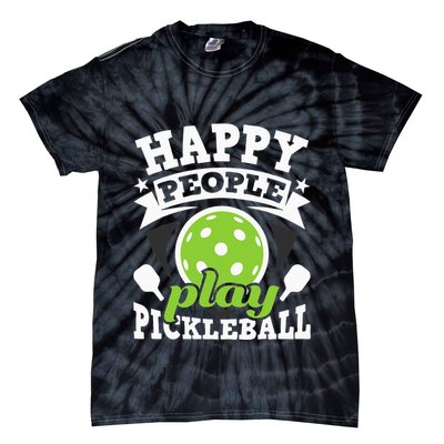 Happy People Play Pickleball Paddleball Player Tie-Dye T-Shirt