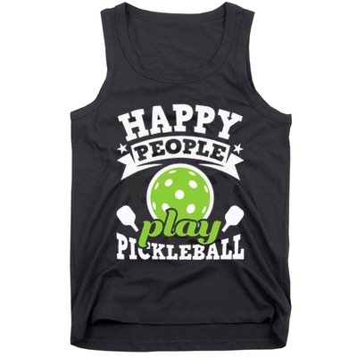 Happy People Play Pickleball Paddleball Player Tank Top