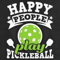 Happy People Play Pickleball Paddleball Player Microfiber Hand Towel