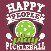 Happy People Play Pickleball Paddleball Player 16oz Travel Tumbler