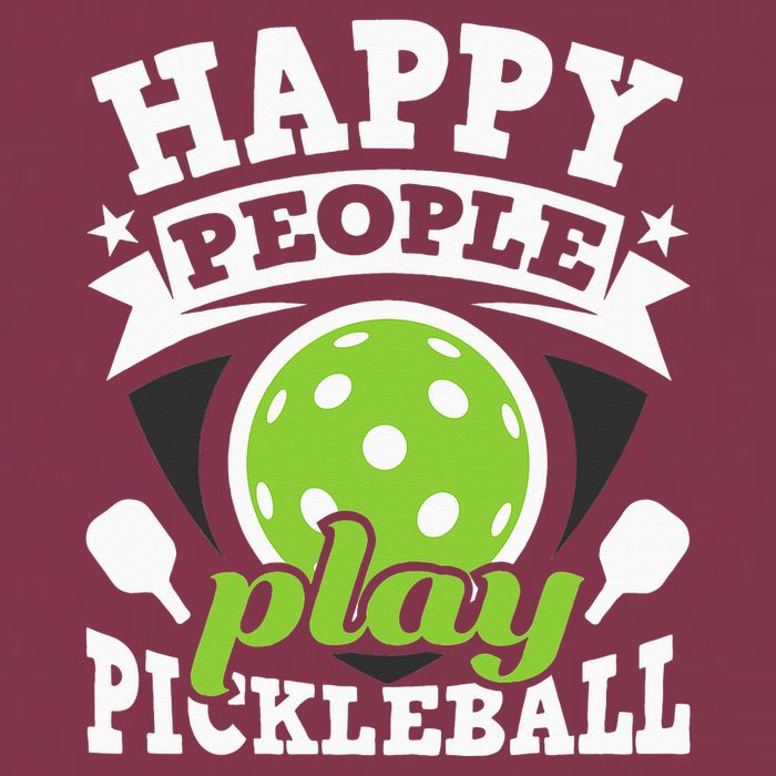 Happy People Play Pickleball Paddleball Player 16oz Travel Tumbler