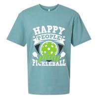 Happy People Play Pickleball Paddleball Player Sueded Cloud Jersey T-Shirt