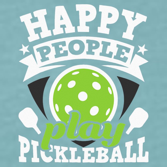 Happy People Play Pickleball Paddleball Player Sueded Cloud Jersey T-Shirt