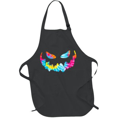Halloween Pumpkin Pink Yellow Blue Tie Dye Face Apron