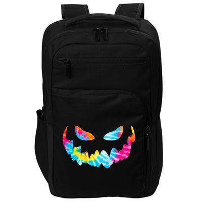 Halloween Pumpkin Pink Yellow Blue Tie Dye Face Impact Tech Backpack
