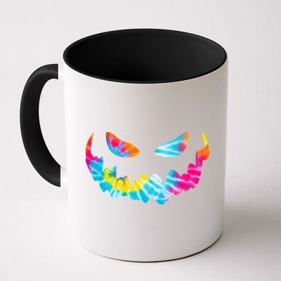Halloween Pumpkin Pink Yellow Blue Tie Dye Face Mug