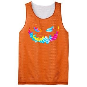 Halloween Pumpkin Pink Yellow Blue Tie Dye Face Mesh Reversible Basketball Jersey Tank