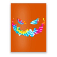 Halloween Pumpkin Pink Yellow Blue Tie Dye Face Poster