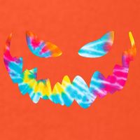 Halloween Pumpkin Pink Yellow Blue Tie Dye Face Poster