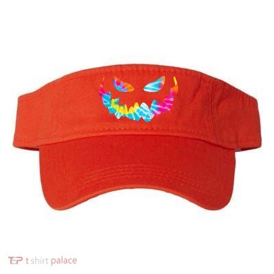 Halloween Pumpkin Pink Yellow Blue Tie Dye Face Visor