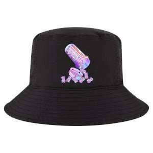 Happy Pills Pastel Goth Kawaii Yami Teddy Bear Otaku Women Cool Comfort Performance Bucket Hat