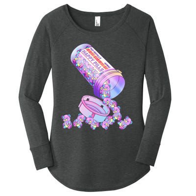 Happy Pills Pastel Goth Kawaii Yami Teddy Bear Otaku Women Women's Perfect Tri Tunic Long Sleeve Shirt