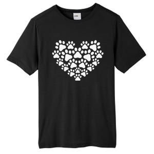 Heart Paw Print Dog & Cat Mom & Dad Mothers Day Fathers Day Tall Fusion ChromaSoft Performance T-Shirt