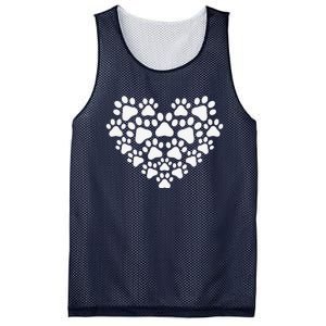 Heart Paw Print Dog & Cat Mom & Dad Mothers Day Fathers Day Mesh Reversible Basketball Jersey Tank