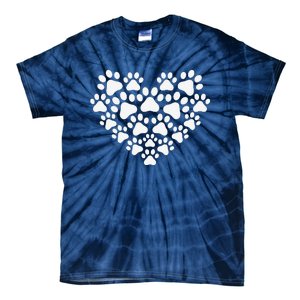 Heart Paw Print Dog & Cat Mom & Dad Mothers Day Fathers Day Tie-Dye T-Shirt