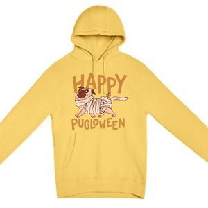 Happy Pugloween Pug Halloween Gift Premium Pullover Hoodie