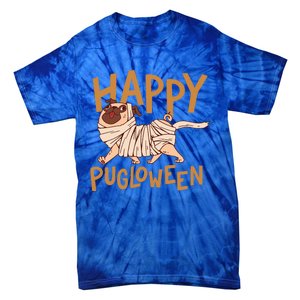 Happy Pugloween Pug Halloween Gift Tie-Dye T-Shirt