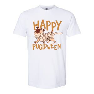 Happy Pugloween Pug Halloween Gift Softstyle CVC T-Shirt