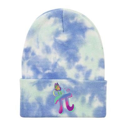 Heartbeat Pulse Pi Math Day Mathematics Happy Pi Day Cool Gift Tie Dye 12in Knit Beanie