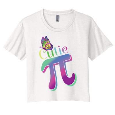 Heartbeat Pulse Pi Math Day Mathematics Happy Pi Day Cool Gift Women's Crop Top Tee