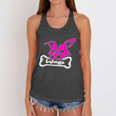 Human Puppy Play Mask Bdsm Fetish Gear Wags Pup Hood Women's Knotted Racerback Tank