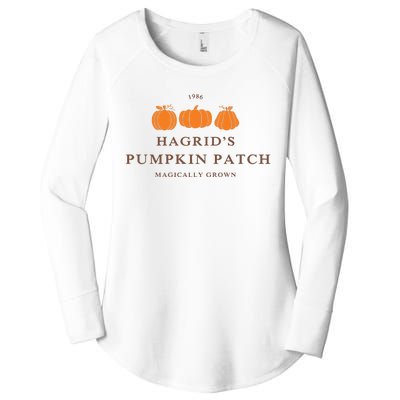 Hagrid Pumpkin Patch Kids Halloween Women's Perfect Tri Tunic Long Sleeve Shirt