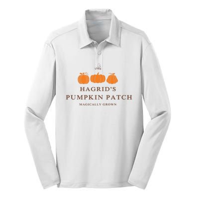 Hagrid Pumpkin Patch Kids Halloween Silk Touch Performance Long Sleeve Polo