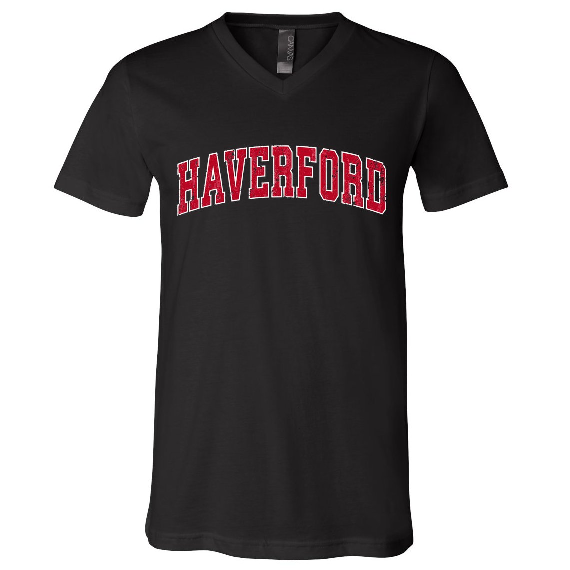 Haverford Pennsylvania PA Vintage Sports Design Red Design V-Neck T-Shirt