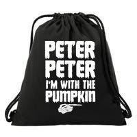 Halloween Peter Peter IM With The Pumpkin Drawstring Bag