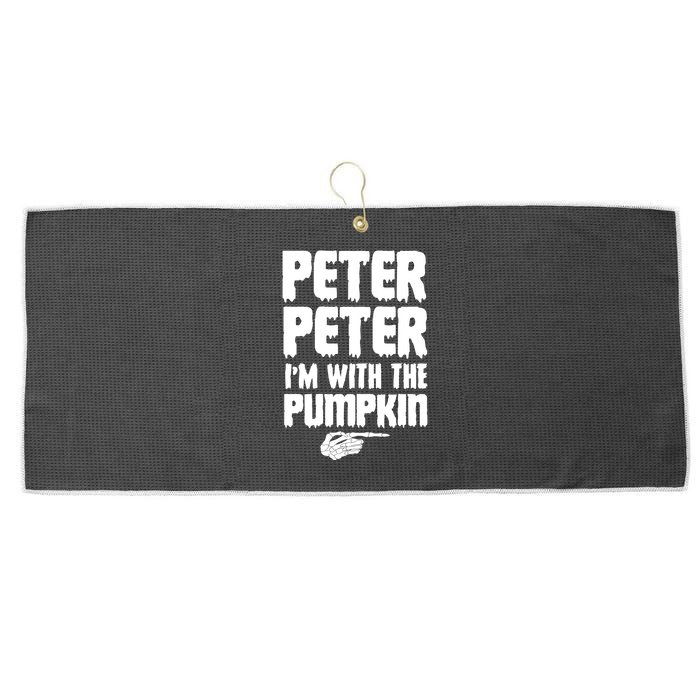 Halloween Peter Peter IM With The Pumpkin Large Microfiber Waffle Golf Towel