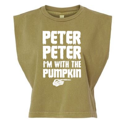 Halloween Peter Peter IM With The Pumpkin Garment-Dyed Women's Muscle Tee