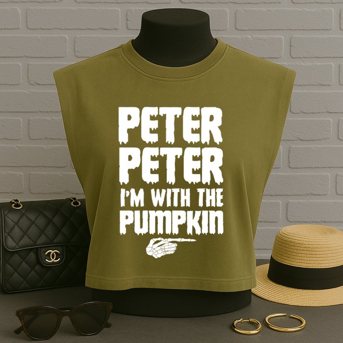 Halloween Peter Peter IM With The Pumpkin Garment-Dyed Women's Muscle Tee