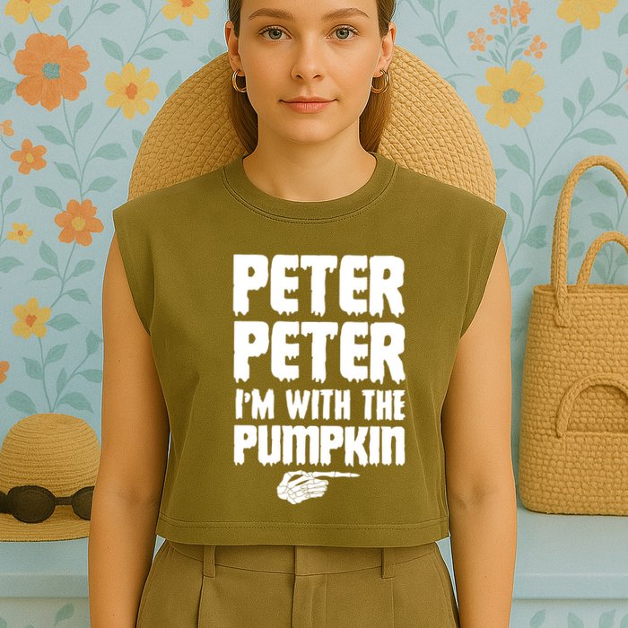Halloween Peter Peter IM With The Pumpkin Garment-Dyed Women's Muscle Tee