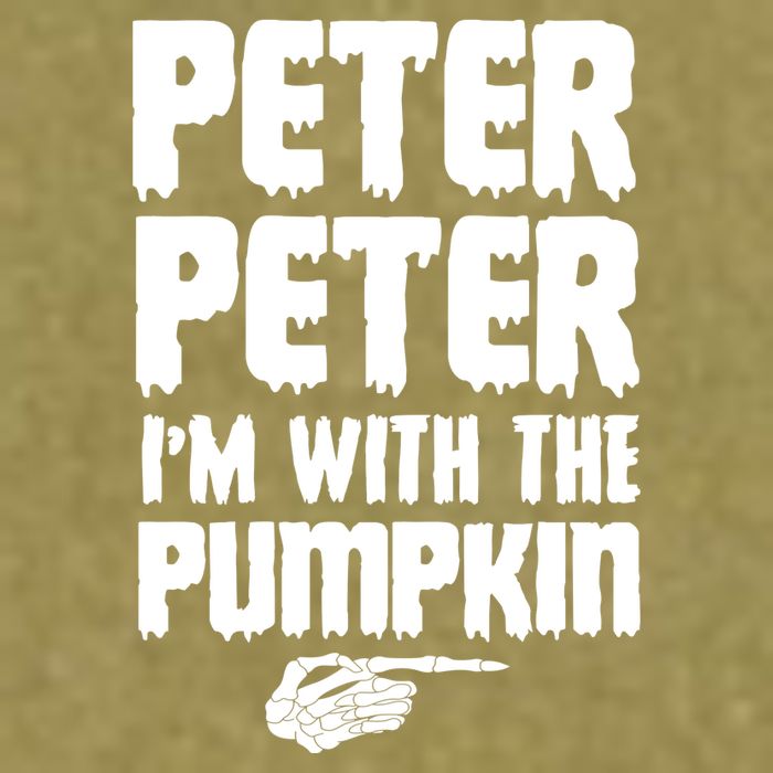 Halloween Peter Peter IM With The Pumpkin Garment-Dyed Women's Muscle Tee