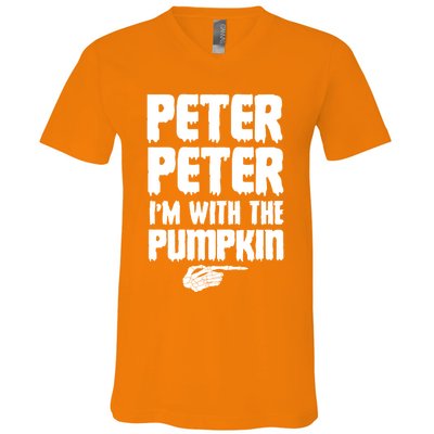 Halloween Peter Peter IM With The Pumpkin V-Neck T-Shirt