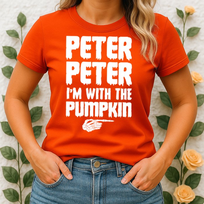 Halloween Peter Peter IM With The Pumpkin Womens T-Shirt