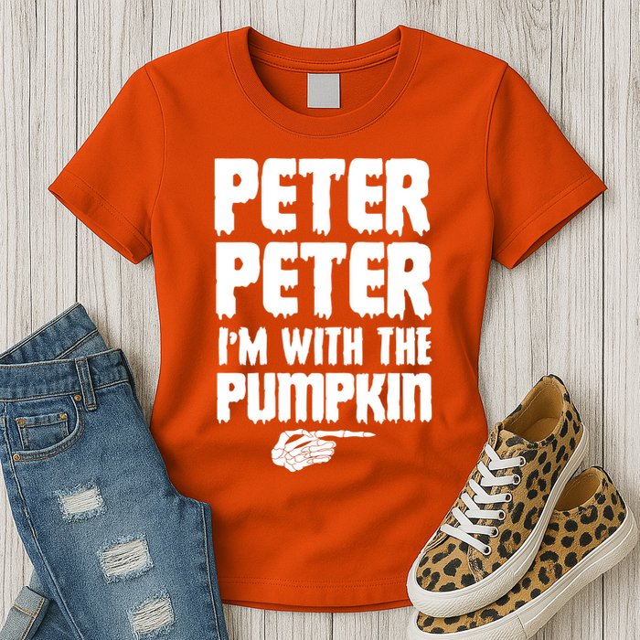 Halloween Peter Peter IM With The Pumpkin Womens T-Shirt